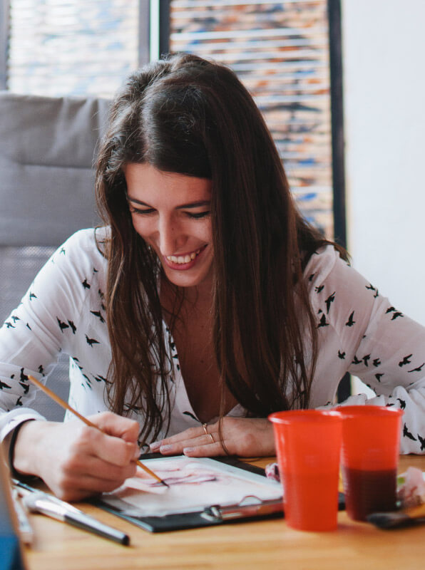 Woman writing image